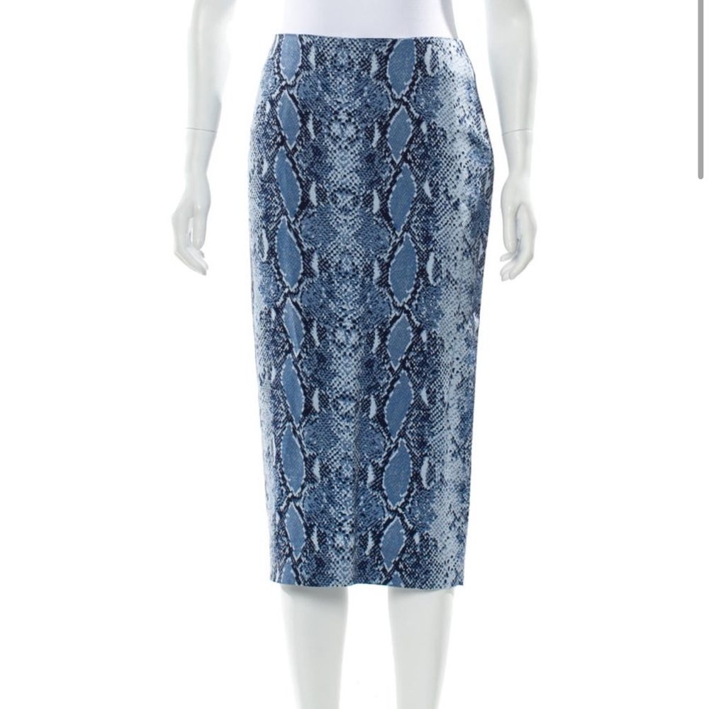 Diane Von Furstenberg Blue Midi Pencil Skirt